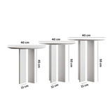 Set stolića za kavu Lav (55 + 50 + 45) - Bijeli Set stolića za kavu Lav (55 + 50 + 45) - Bijeli