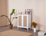 Komoda Nosač - Bijela, Hrast