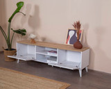 TV stalak Nosač - Bijela, Hrast