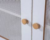 Polica za knjige Calvin - Bijela, Hrast