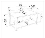 Stol za kavu Monao - orah, travertin