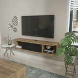 TV stalak Ibarra - crna, hrast Oud