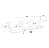 TV stalak Ibarra - crna, hrast Oud