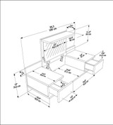 Stol za šminkanje Zenn - Bijela Stol za šminkanje Zenn - Bijela