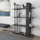 Polica za knjige Onno - crno, bijelo