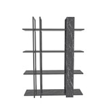 Polica za knjige Onno - crno, bijelo