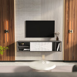 TV stalak Teo plutajući - antracit, bijela