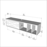 TV stalak Teo Plutajući - Orah, Bijela