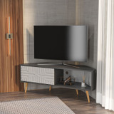 TV stalak Mora - Antracit, Bijela TV stalak Mora - Antracit, Bijela