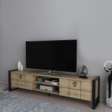 TV stalak Mila - Oud hrast, crni