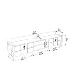 TV stalak Mila - Oud hrast, crni