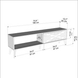 TV stalak Riso - Orah, Bijeli