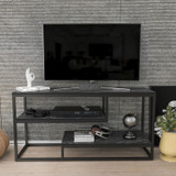TV stalak Lorin - Crna, Bijela