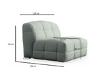 Sofa s jednim sjedištem Pescara O1 - Blijedozelena