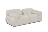 Sofa s 2 sjedala Dvosjed Bubble (L1-1R) - krem