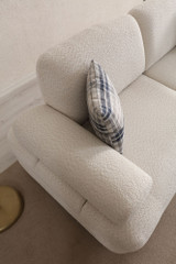 Kauč na razvlačenje s 3 sjedišta Lijep trosjed - krem boje