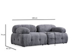 Kutna sofa Petite 2 - Siva