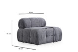 Sofa s 3 sjedala Petite 3 - Siva Sofa s 3 sjedala Petite 3 - Siva
