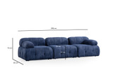Sofa s 3 sjedala Petite 3 - Noćno plava