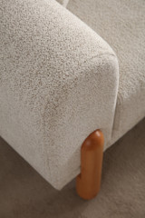 Kutna sofa na razvlačenje Lyke Right - Krema
