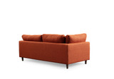 Kutna sofa Novi tulipan s pufom - narančasti