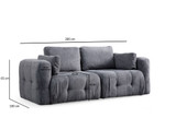 Sofa s 2 sjedala Amaris dvosjed - sivi