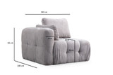 Sofa s 2 sjedala Amaris dvosjed - svijetlo siva Sofa s 2 sjedala Amaris dvosjed - svijetlo siva