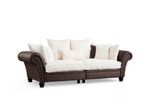 Sofa s 3 sjedala Lawrence Lounge - Smeđa, Bijela