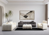 Sofa s 3 sjedala Puffy 3 Obična - Antracit