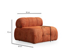 Kutna sofa Petite 3 - Narančasta Kutna sofa Petite 3 - Narančasta