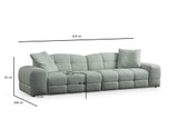 Sofa s 3 sjedala Pescara Lounge (L2-2R) - Svijetlozelena