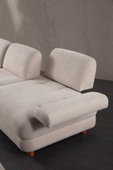 Kutna sofa na razvlačenje Lijepi L kut lijevo - krem