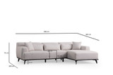 Kutna sofa Jaguar Corner L2-Chl - Bijeli