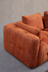 Kutna sofa Amaris 2 sjedala s torbicom - narančasta