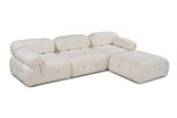 Kutna sofa Mjehurićasto bež L1-O1-1R-PUF