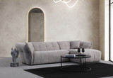 Kutna sofa Bokserice desne - svijetlosive