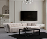Kutna sofa Bokser desno - bijeli