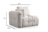 Sofa s 3 sjedala Amaris 3 sjedala - bijela