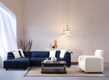 Kutna sofa Boston Left - Noćno plava