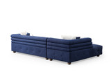Kutna sofa Boston Left - Noćno plava