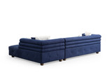 Kutna sofa Boston Desno - Noćno plava