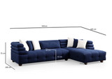 Kutna sofa Boston Desno - Noćno plava