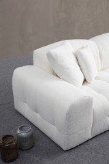 Kutna sofa Pescara kut desno (L2-Chl) - bijela