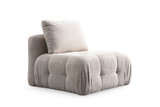 Kutna sofa Amaris trosjed s pufom - bež