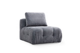 Kutna sofa Amaris trosjed s pufom - sivi Kutna sofa Amaris trosjed s pufom - sivi