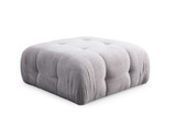 Kutna sofa Amaris trosjed s pufom - svijetlo siva
