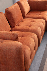Kutna sofa Amaris 3 sjedala s torbicom - narančasta