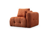 Kutna sofa Amaris 3 sjedala s torbicom - narančasta