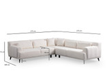 Kutna sofa Jaguar kut L2-C-2R - Bijeli Kutna sofa Jaguar kut L2-C-2R - Bijeli