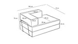 Sofa s 2 sjedala Udobnost - Siva v2